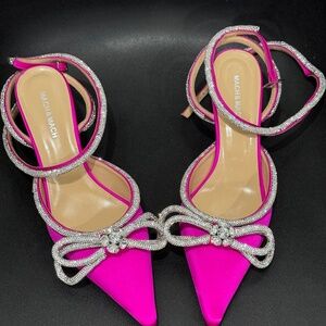 Mach & Mach Double Bow Pointed Toe Pumps